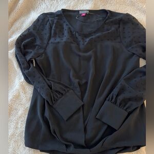 Vince Camuto top with sheer sleeves
